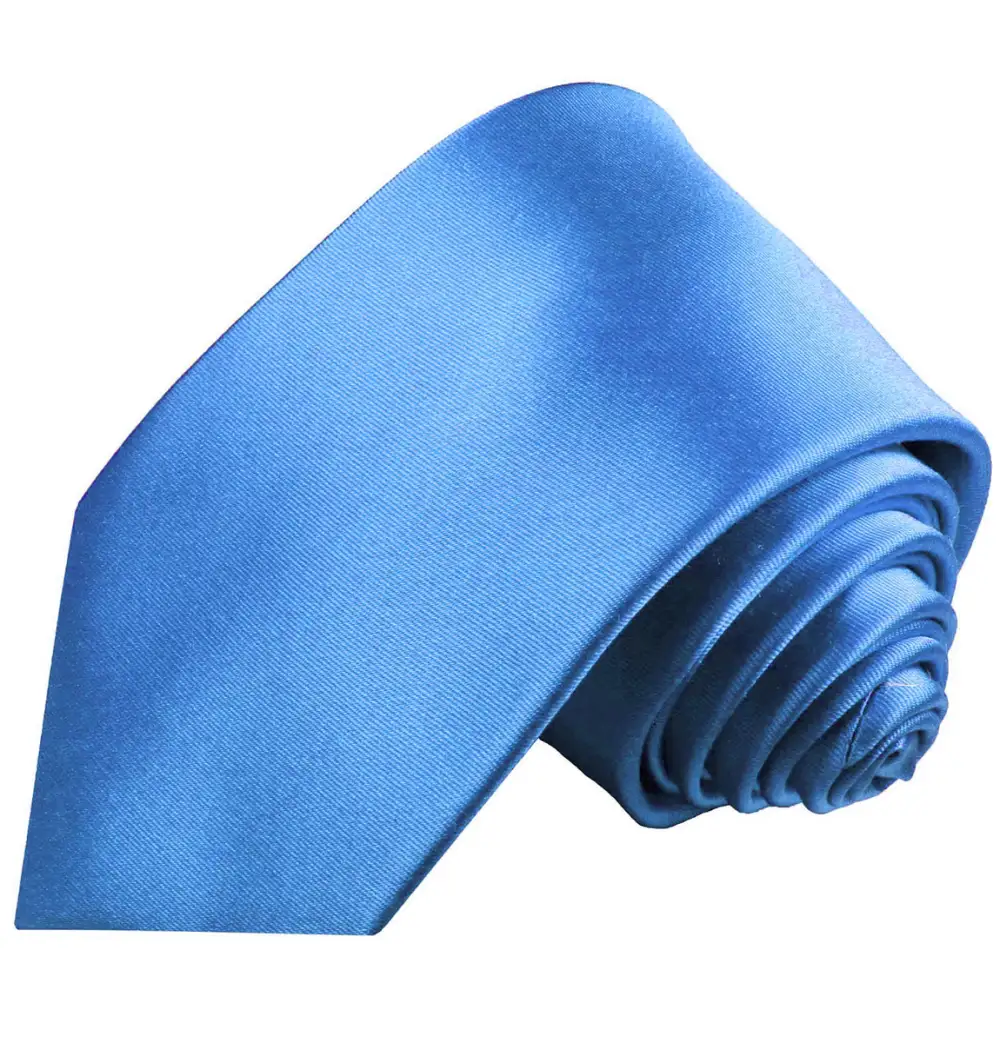 Contemporary Solid Men's Necktie With Pocket Square