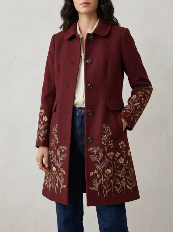 Women's Willow Floral Embroidered Coat