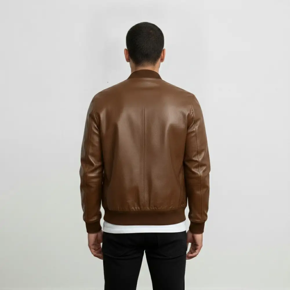 Classic Leather Bomber Jacket