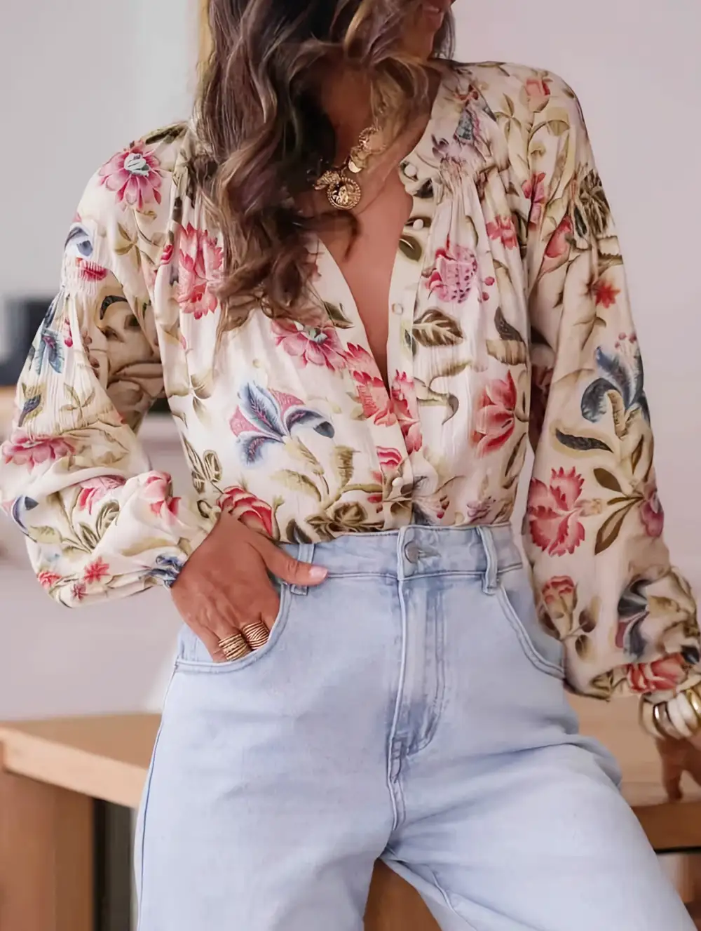 Printed Long Sleeve Shirt