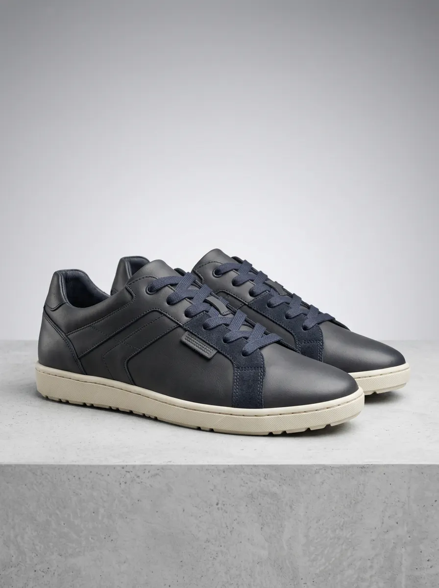 Winter-Ready Suede Look Leather Look Style Men's Casual Sneakers
