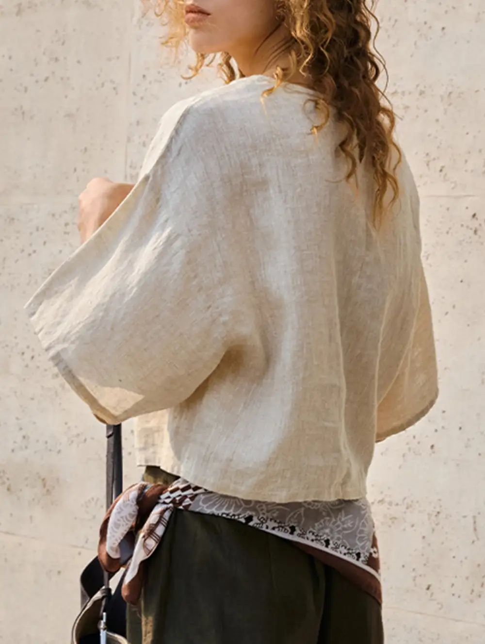 Linen Crew Neck Short Sleeve Tee