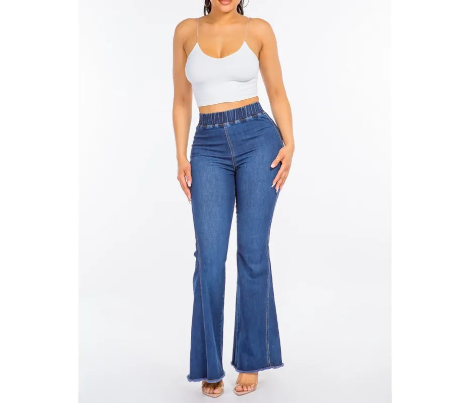 High-Waist Curvy Flare Jeans