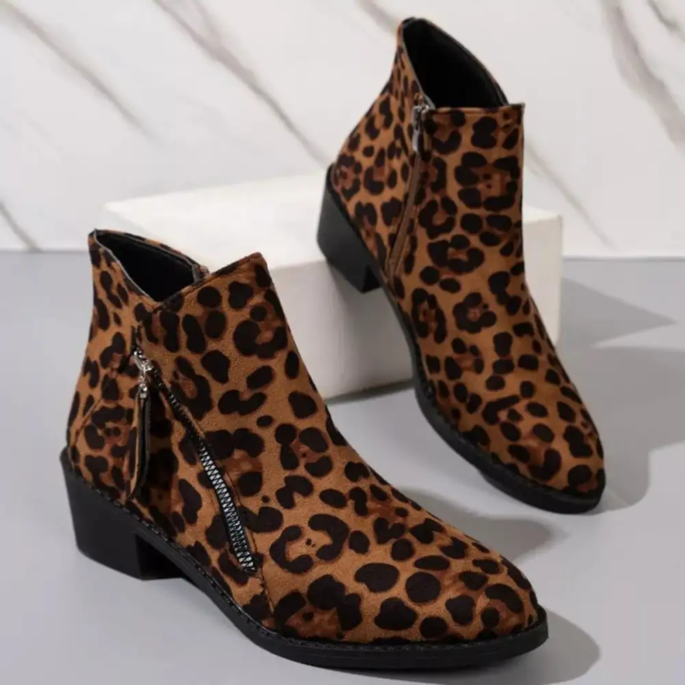 Sleek Pointed Toe Block Heel Boots
