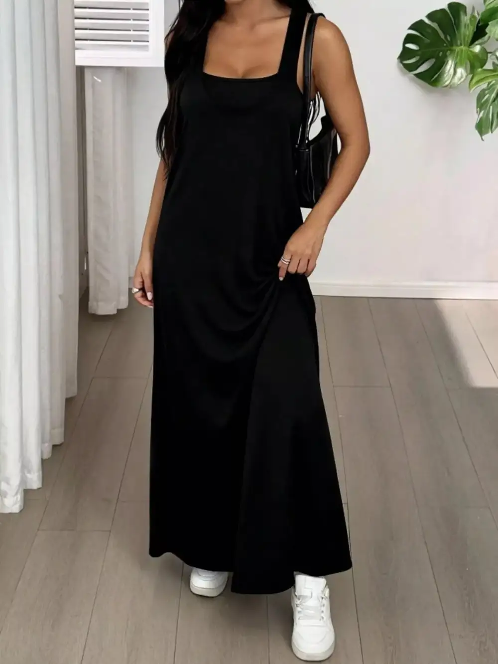 Scoop Neck Cami And Maxi Dress Set