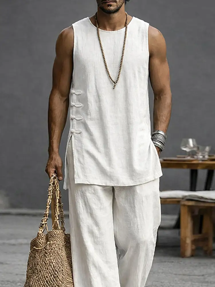 Cotton Tank Top & Pants Set