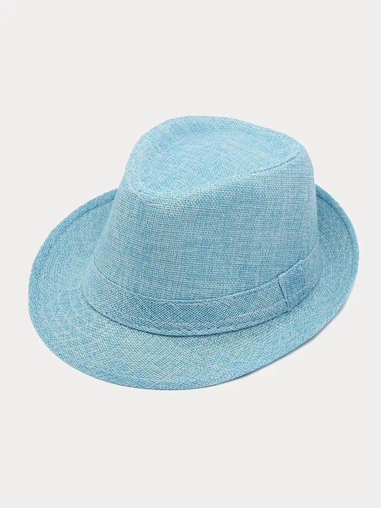 Beach Sun Protection Cotton Fedora Hat