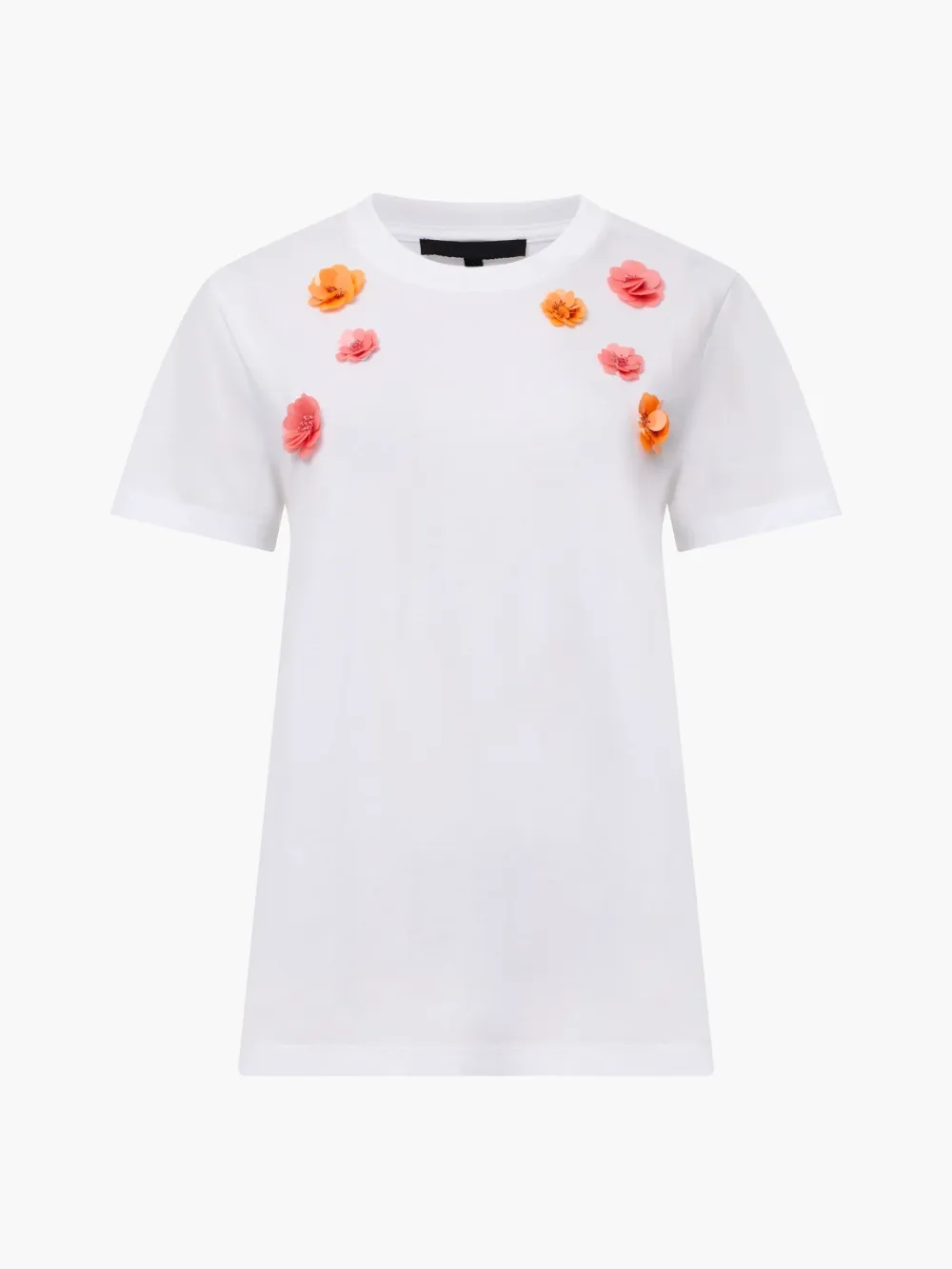Casual Exquisite 3D Floral Cotton Short Sleeves