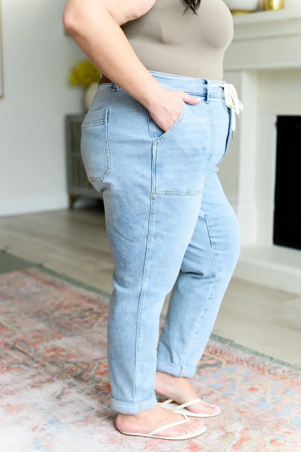 High Rise Vintage Denim Jogger