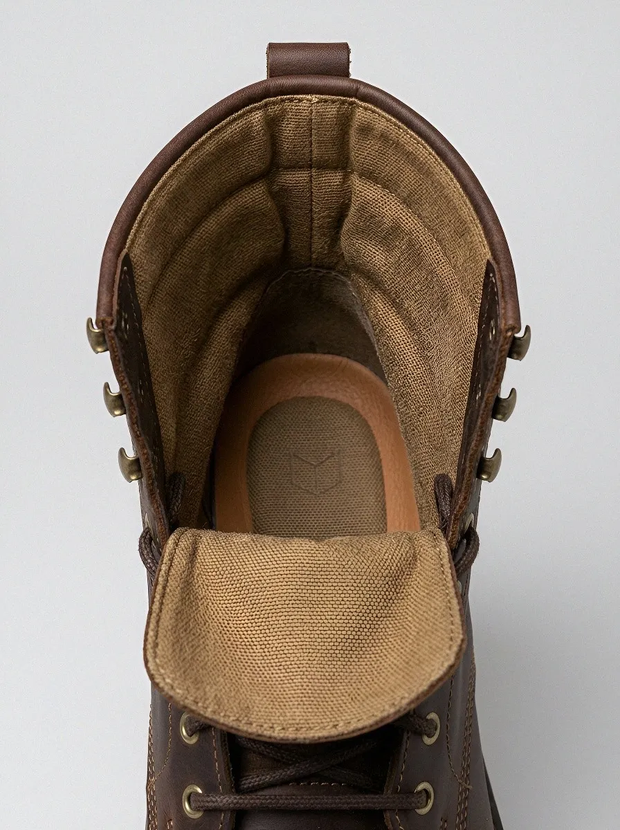 Unisex Lace-Up Vintage Inspired Work Boots
