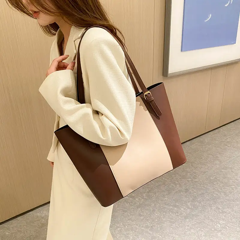 Commuter Roomy Faux Leather Bucket Bag