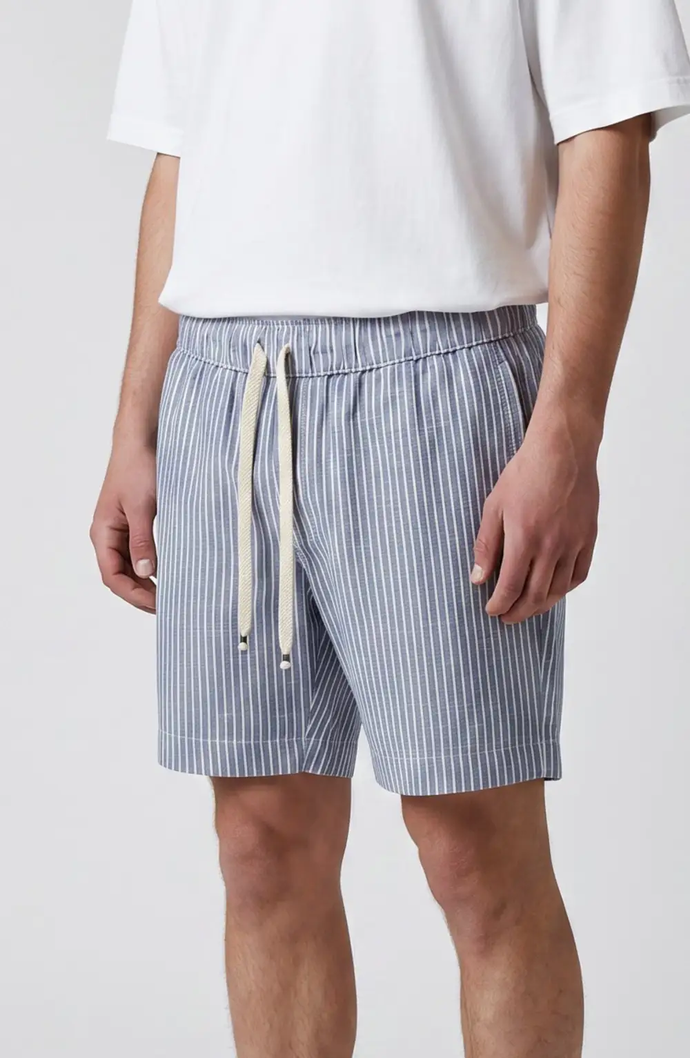 Men's Relaxed Cotton Linen Patch Pocket Shorts