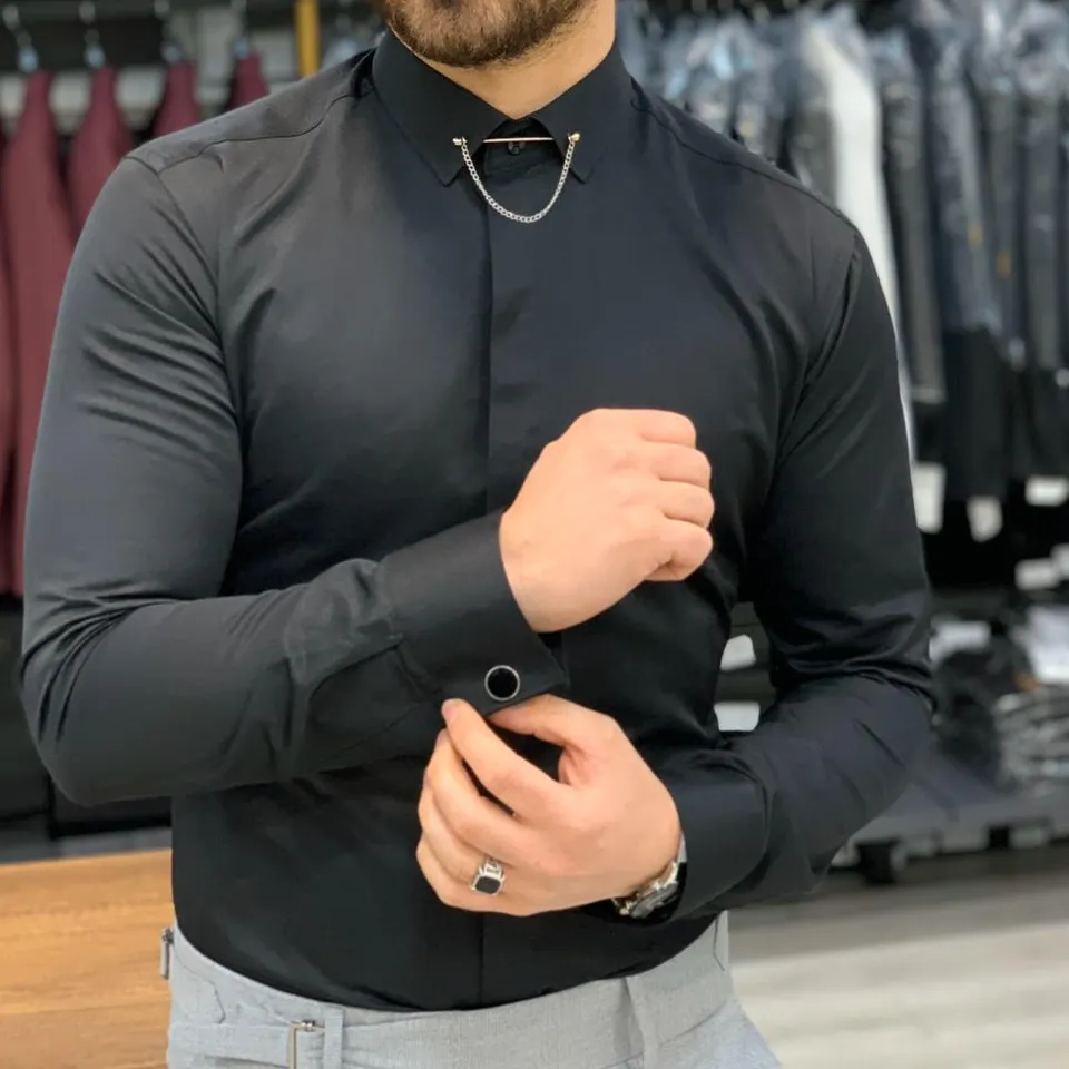 Classic Detailed Slim Fit Cotton Casual Shirt
