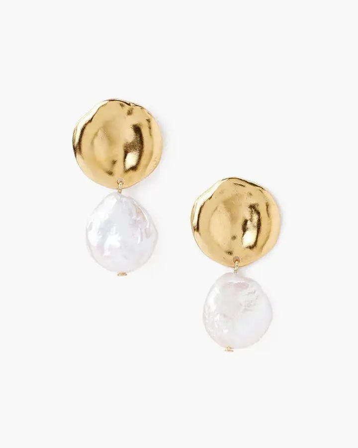 Sculpted Pearl Statement Earrings