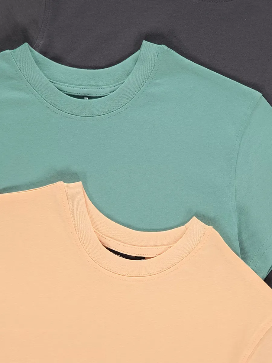 Crew Neck Short Sleeve T-shirts 3 Pack