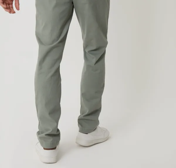 Men's Sage Green Slim-Fit Chino Pants