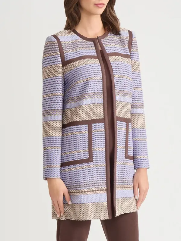 Medium To Long Striped Knitwear