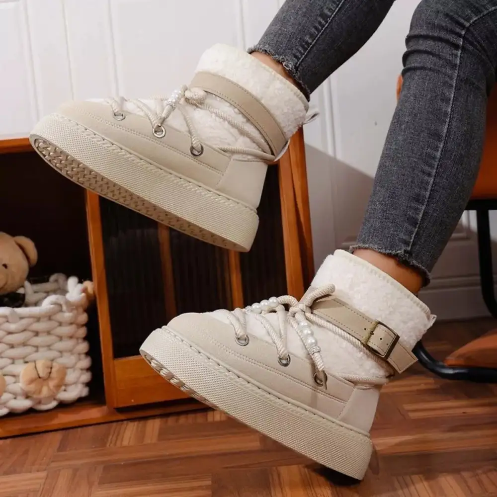 Refined Lace-Up Platform Boots