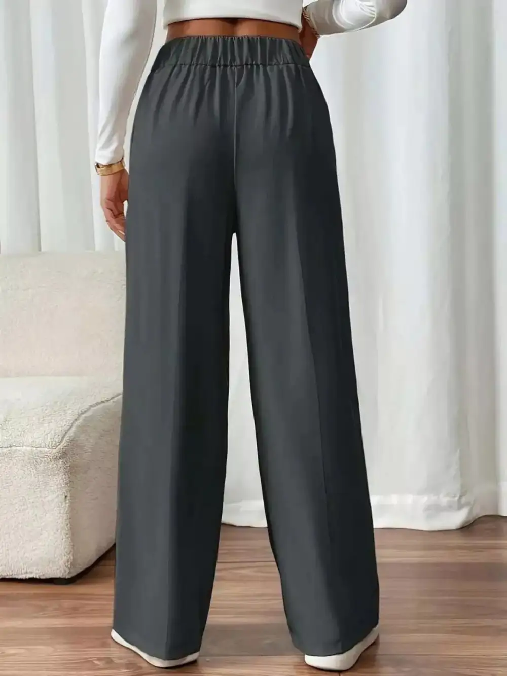 Wide Leg High Waist Cropped Pocketed Pants
