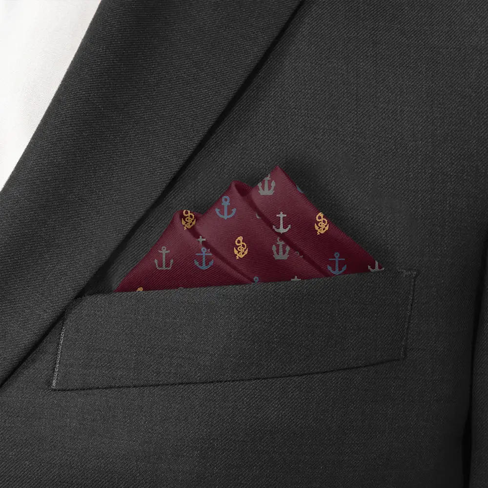 Crisp Formal Nautical Pocket Square
