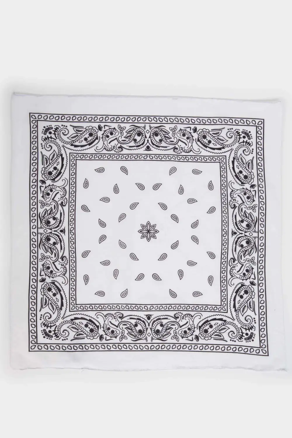 Classic Black And White Printed Silk Scarf