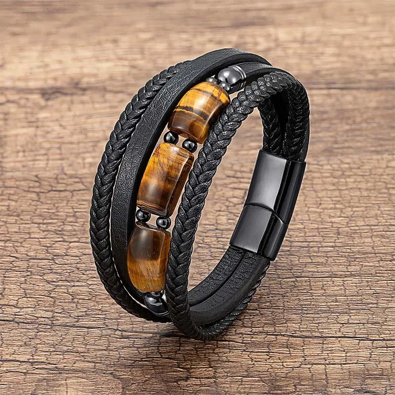 Natural Tiger Eye Tiger Eye Tiger Eye Bracelet