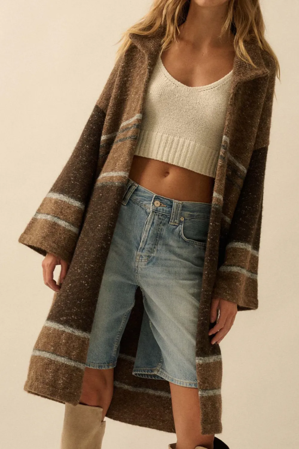 Striped Confetti Duster Cardigan