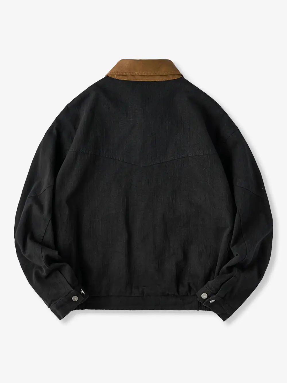 Men's Leather Button Front Field Jacket