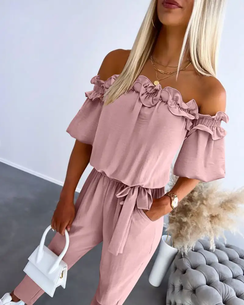Romantic Off-Shoulder Elegant Jumpsuit