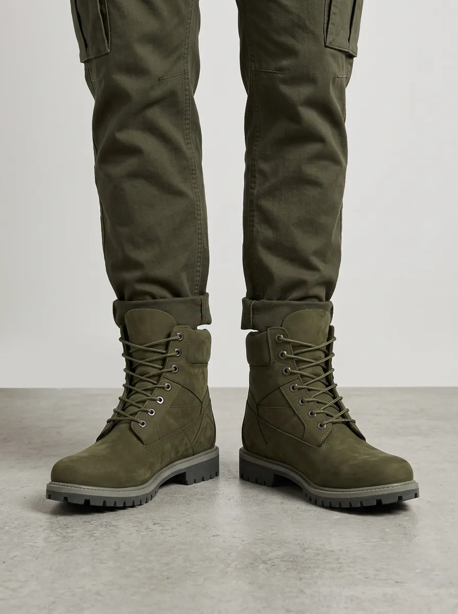 Unisex Everyday Tactical Style Leather Print Work Boots