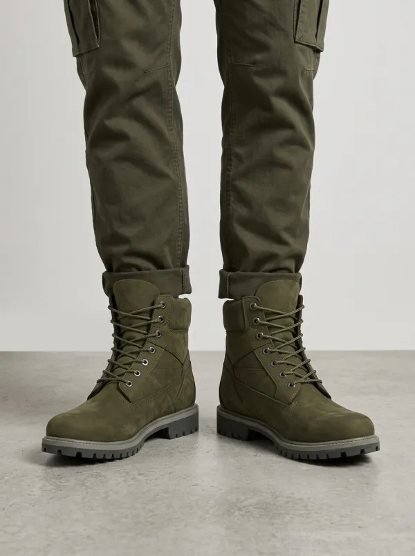 Unisex Everyday Tactical Style Leather Print Work Boots
