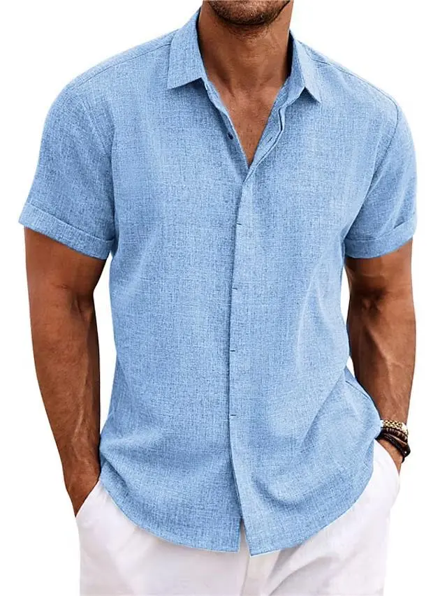 Cotton Linen Short Sleeve Shirt