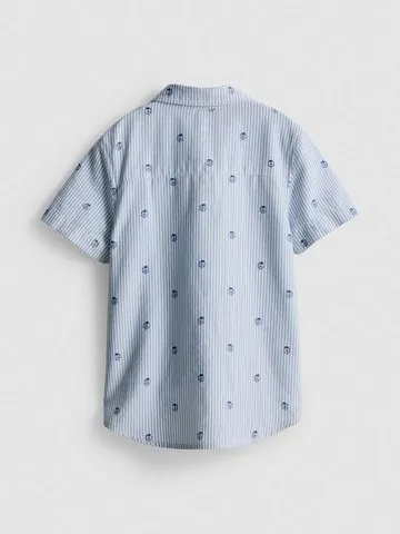 1-9yrs | Pure Cotton Printed Oxford Shirt