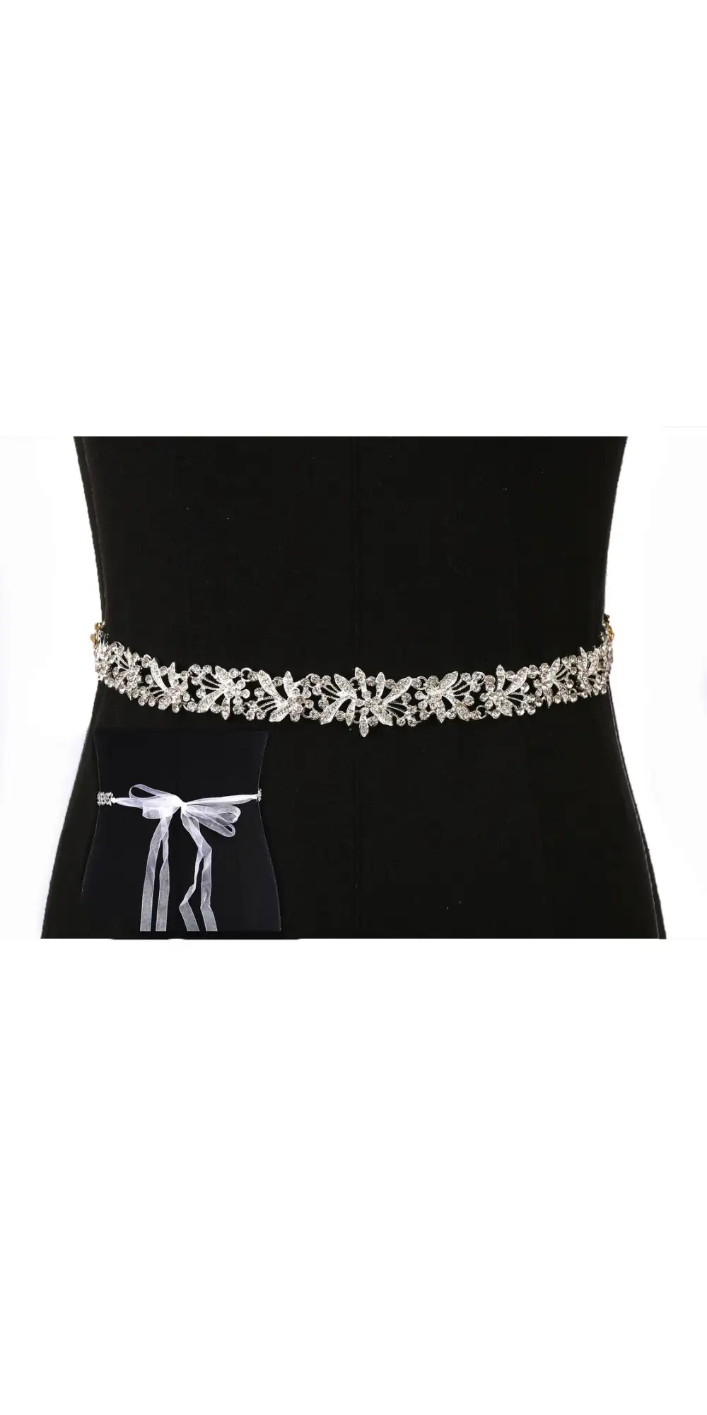 Refined Crystal Wedding Sash Belt