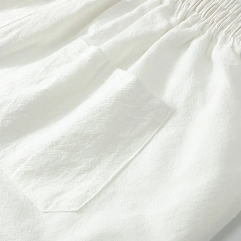 Pocketed Cotton Blend Shorts