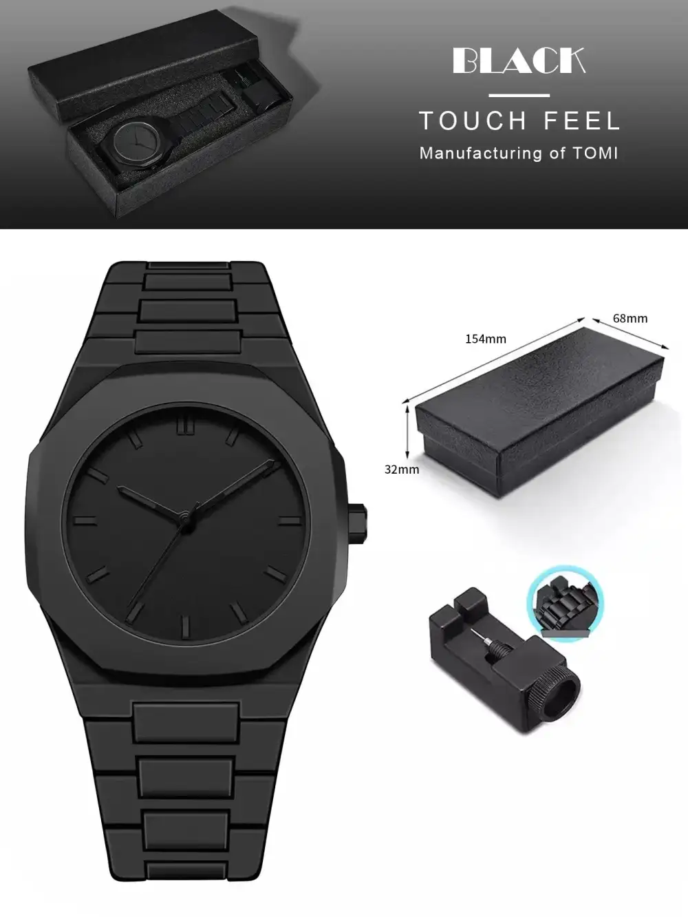Minimalist TOMI Watch Noctis Arabic