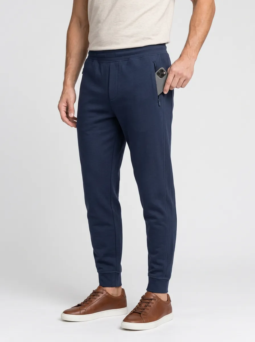 Men's Zip Pocket Navy Training Joggers