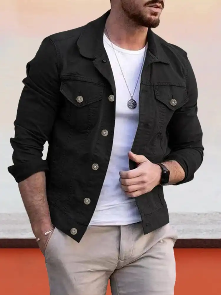 Casual Button Denim Jacket Coat