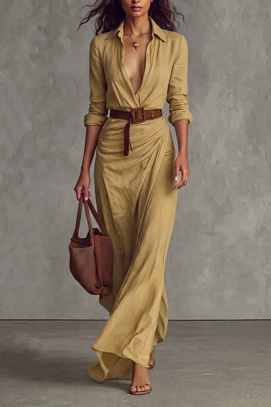 Textured Textured Maxi Dress