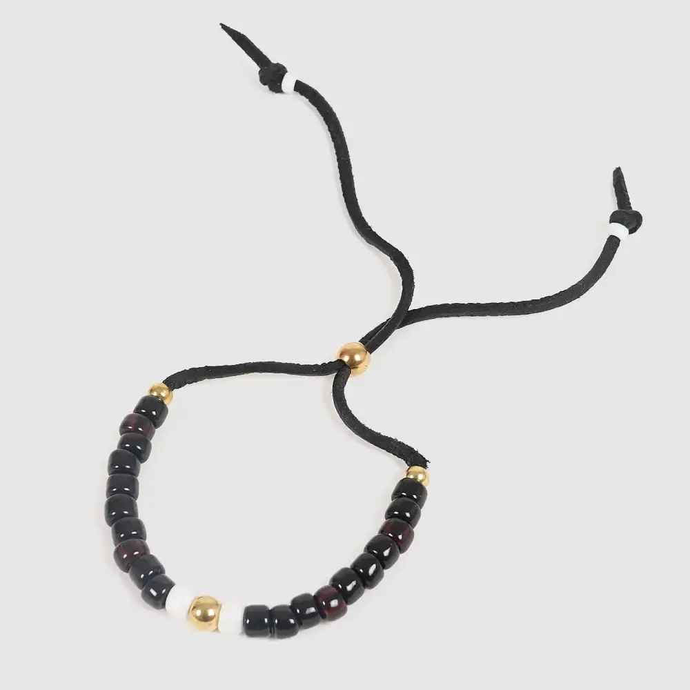 Glass Bead Cord Bracelet