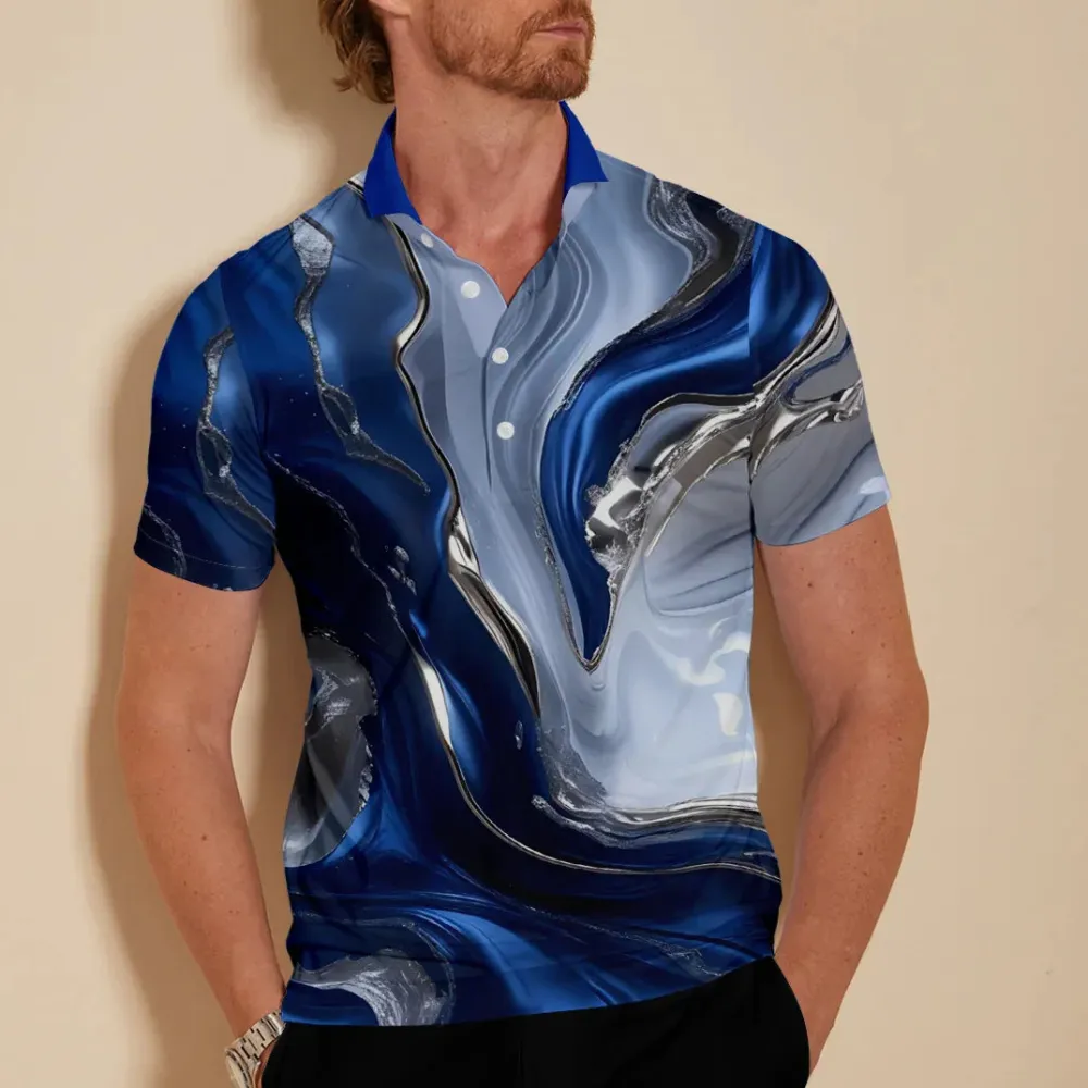 Classic Performance Short Sleeve Button Up Polo Shirt
