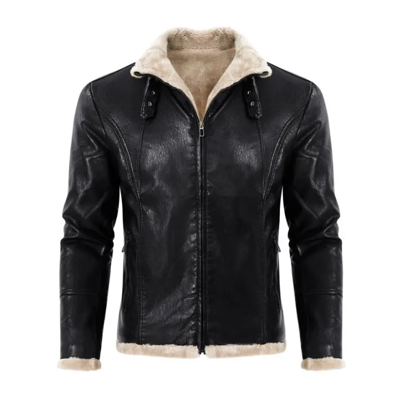 Tailored Zip Leather Jacket