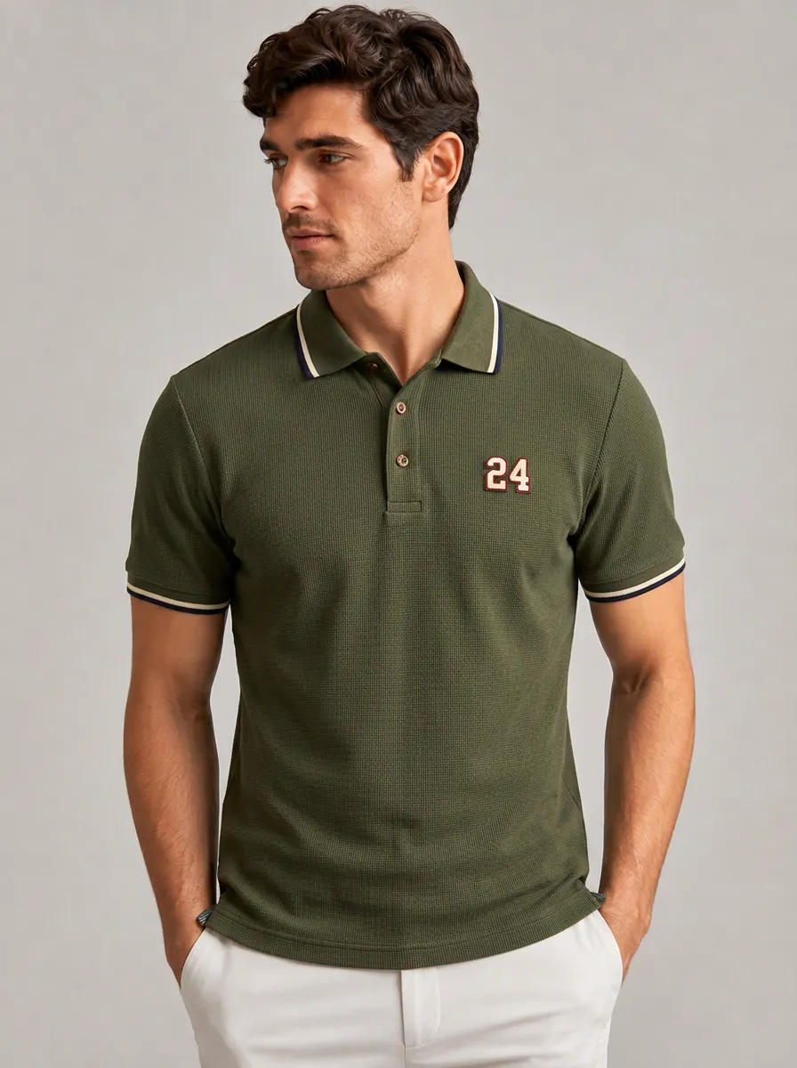 Men's Equestrian Lover Number 24 Printed Polo Shirt