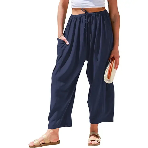 Women’s Linen Blend Wide Leg Pants