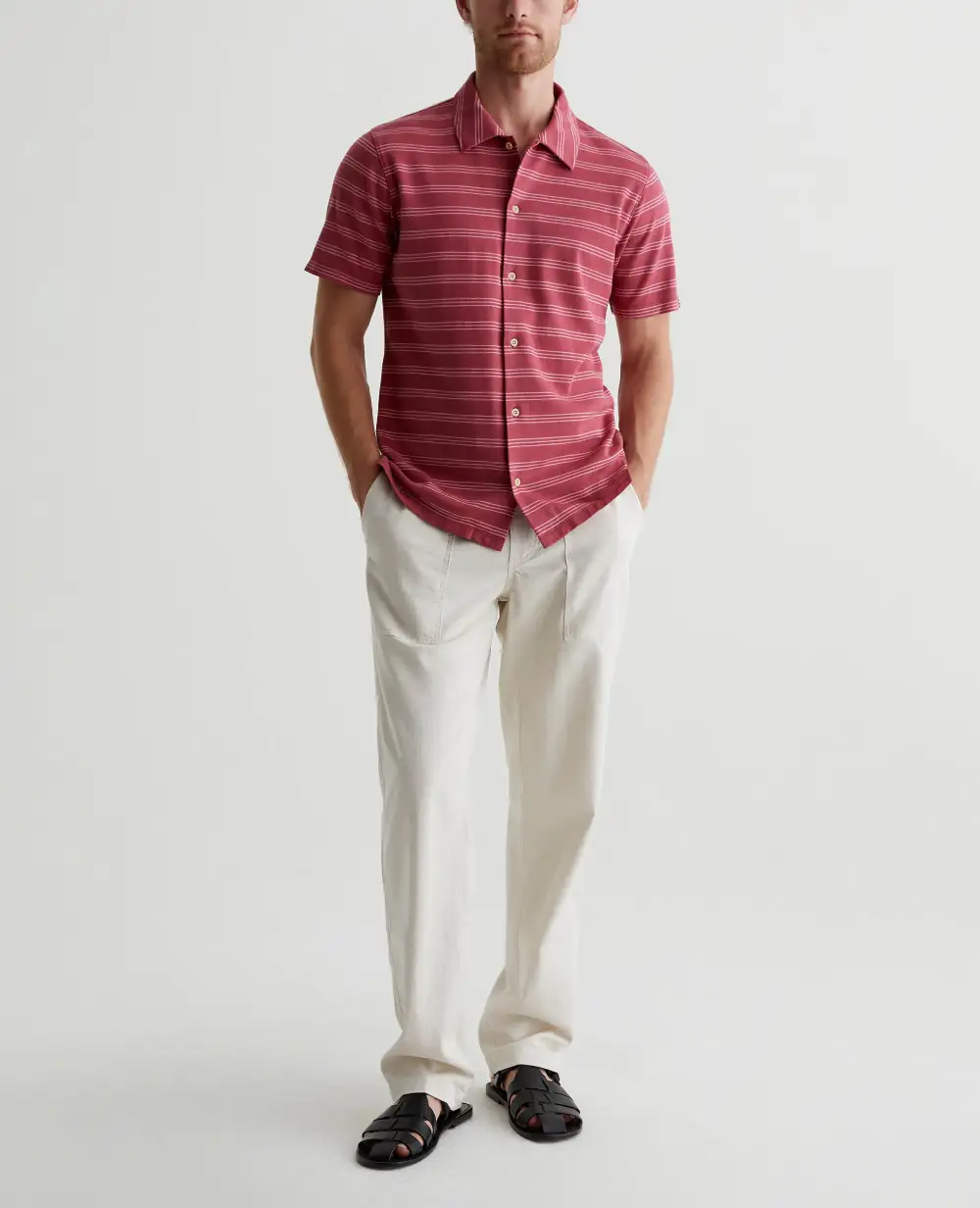 Men's Jacquard Button-Up Shirt
