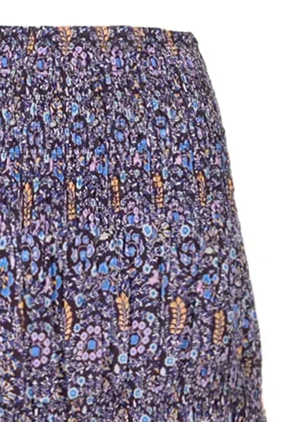 Abstract Print V Neck Skirt