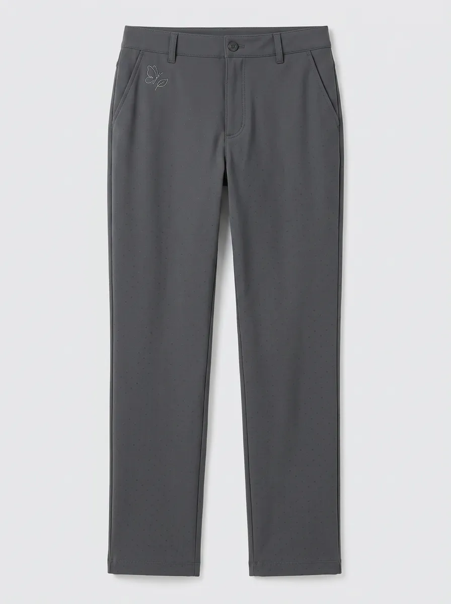 Women's Classic Comfort Butterfly Printed Mid Rise Straight Leg Pants