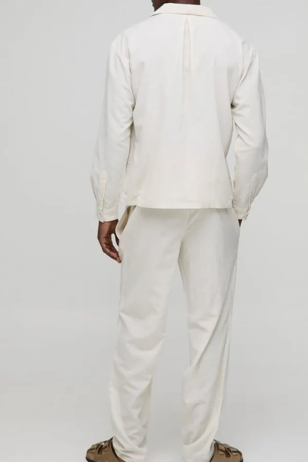 Oversized Wrap Front Long Sleeve Linen Blend Deep V Neck Shirt