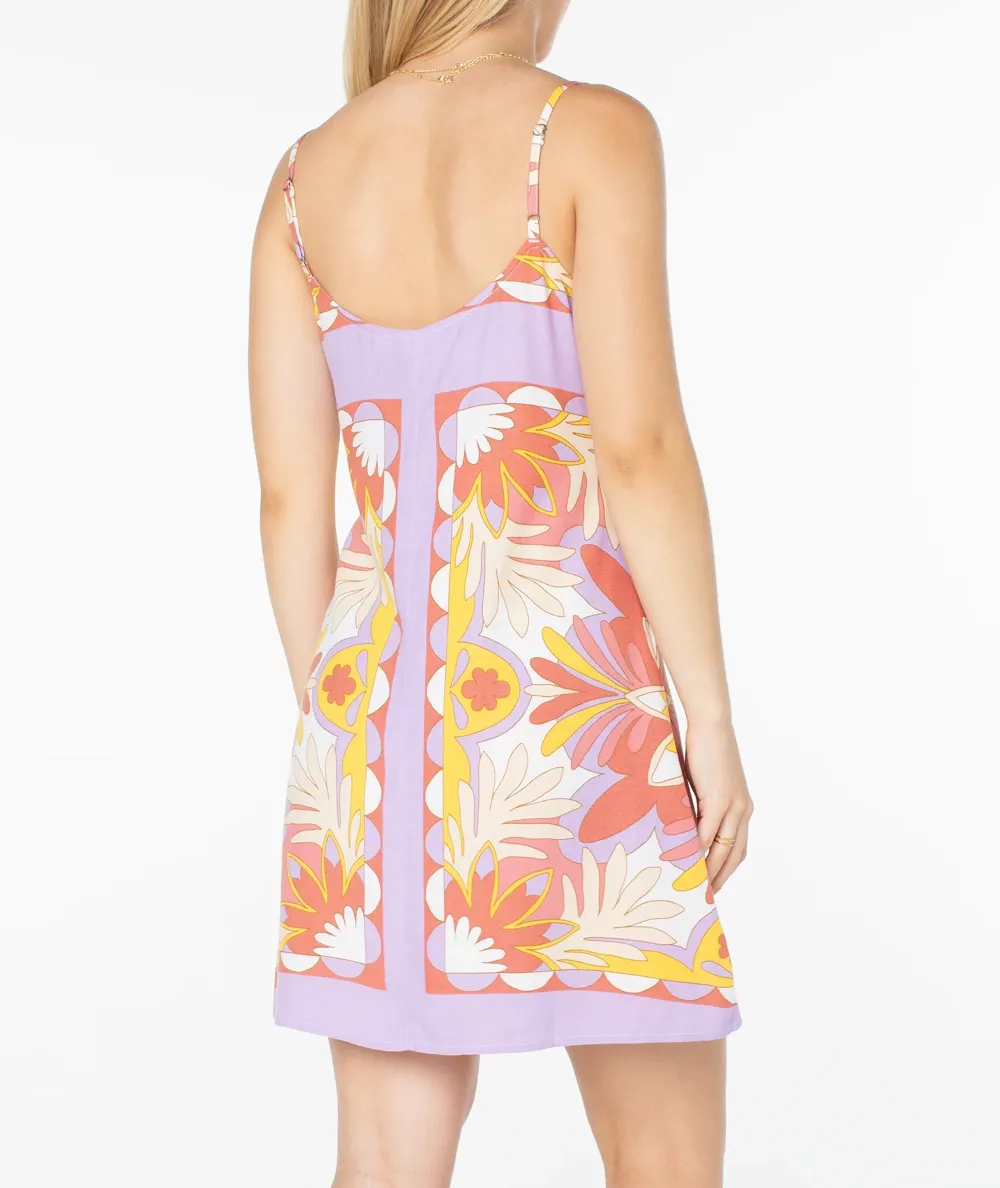 Plant-Patterned Beachwear Dress