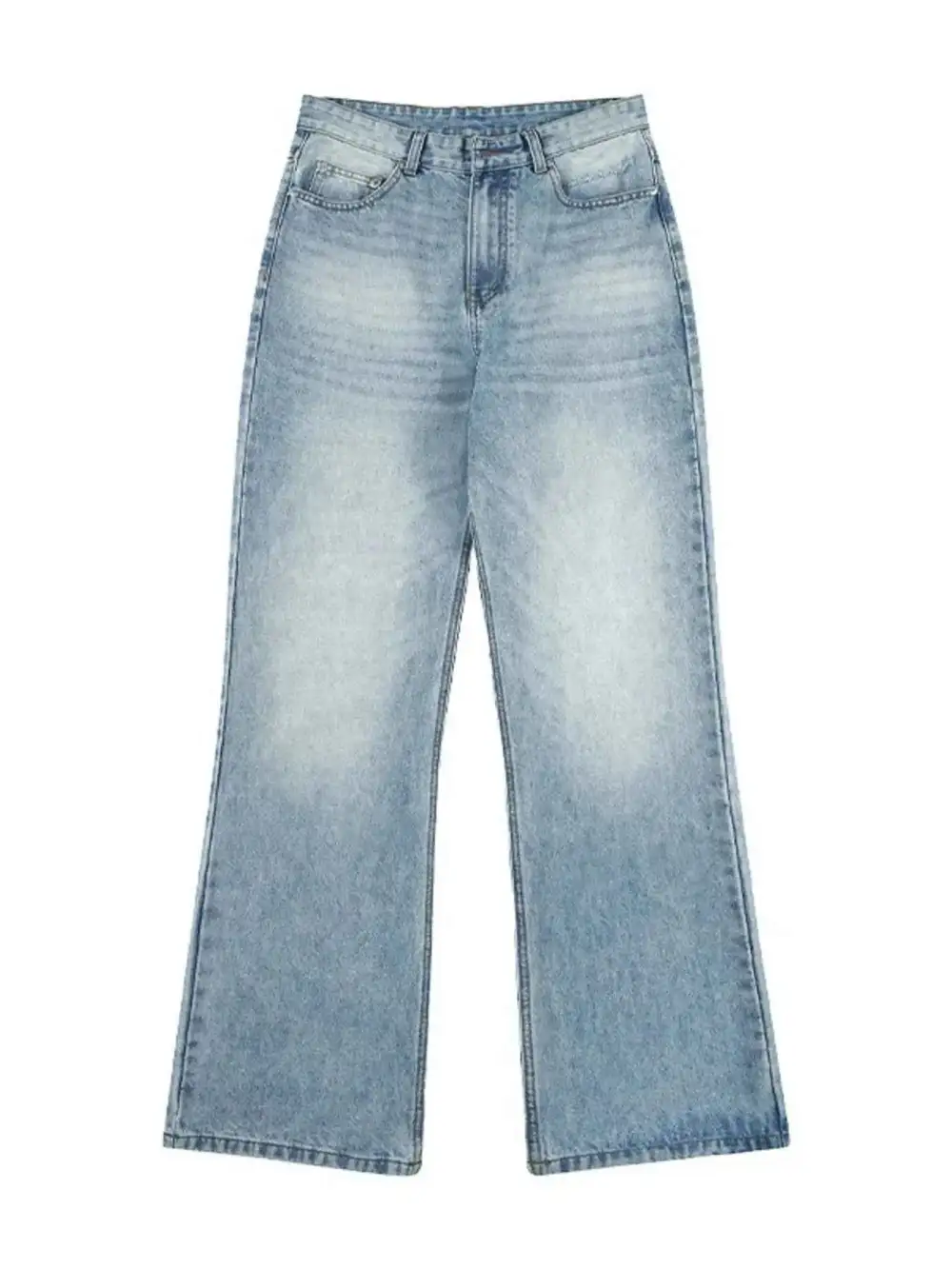 Soft Touch Washed Wide Leg Jeans